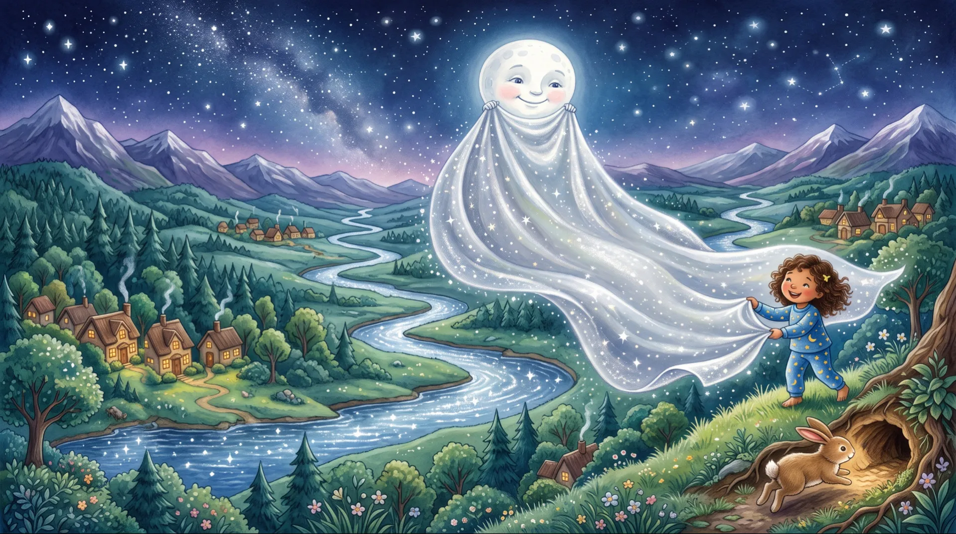 The Moon's Silver Blanket