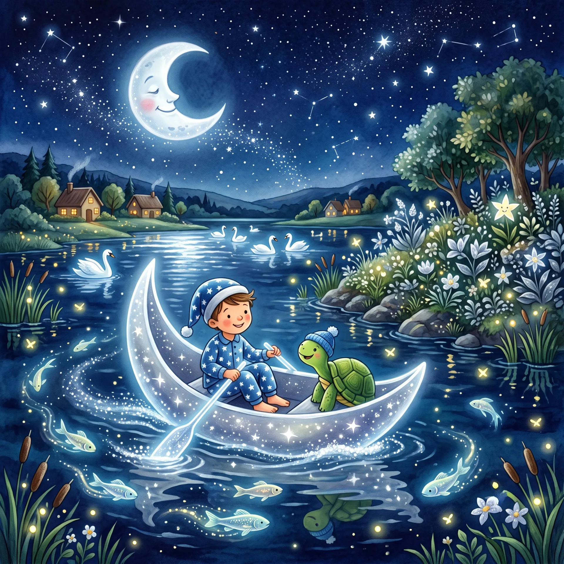 The Moon Boat on the Quiet Lake