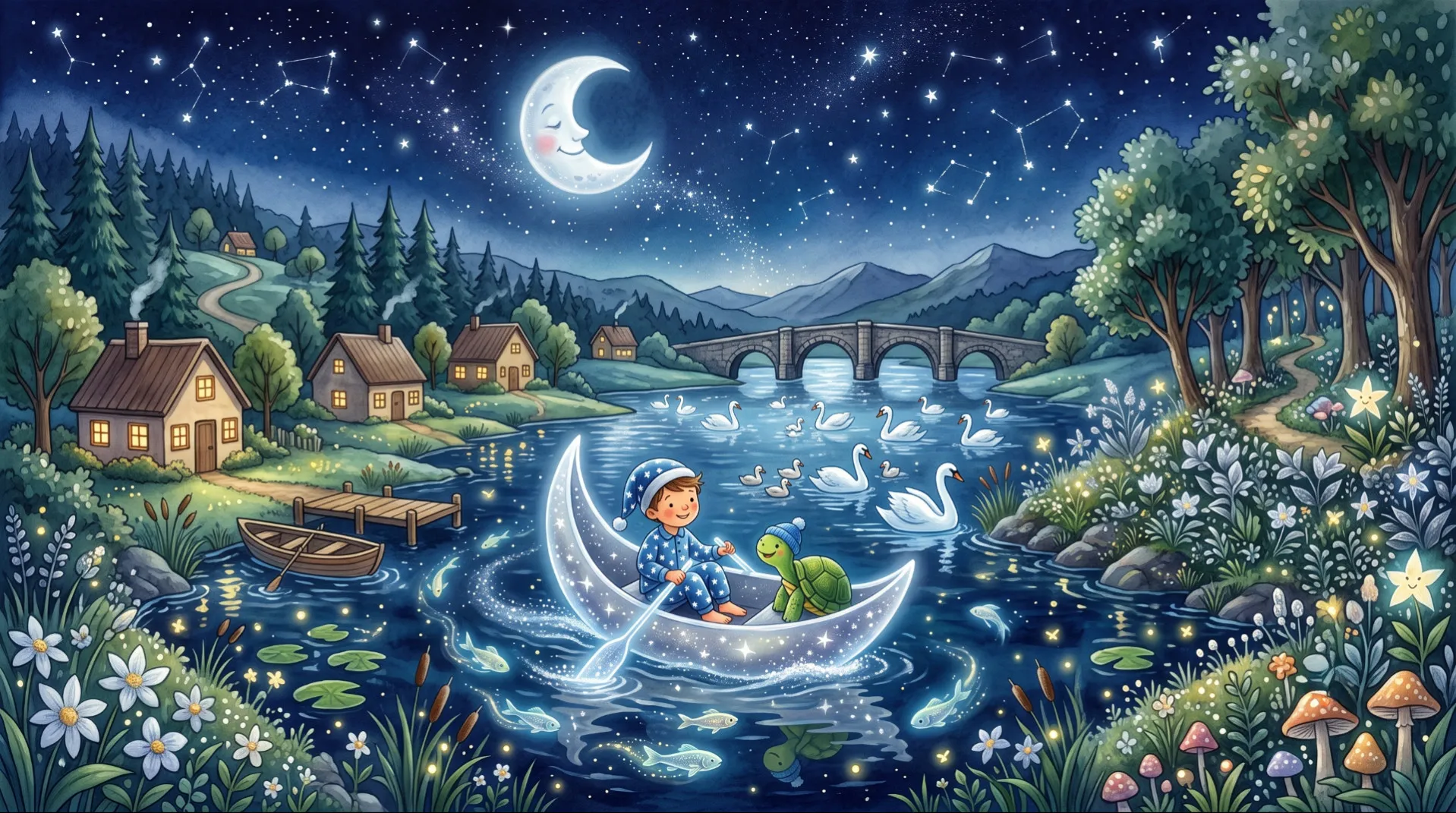 The Moon Boat on the Quiet Lake