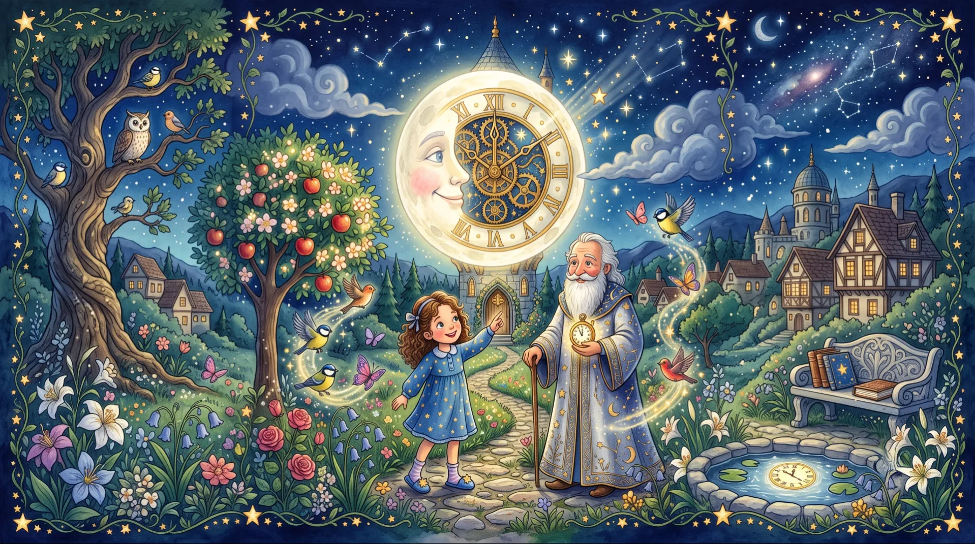 The Moon's Clock of Gentle Time